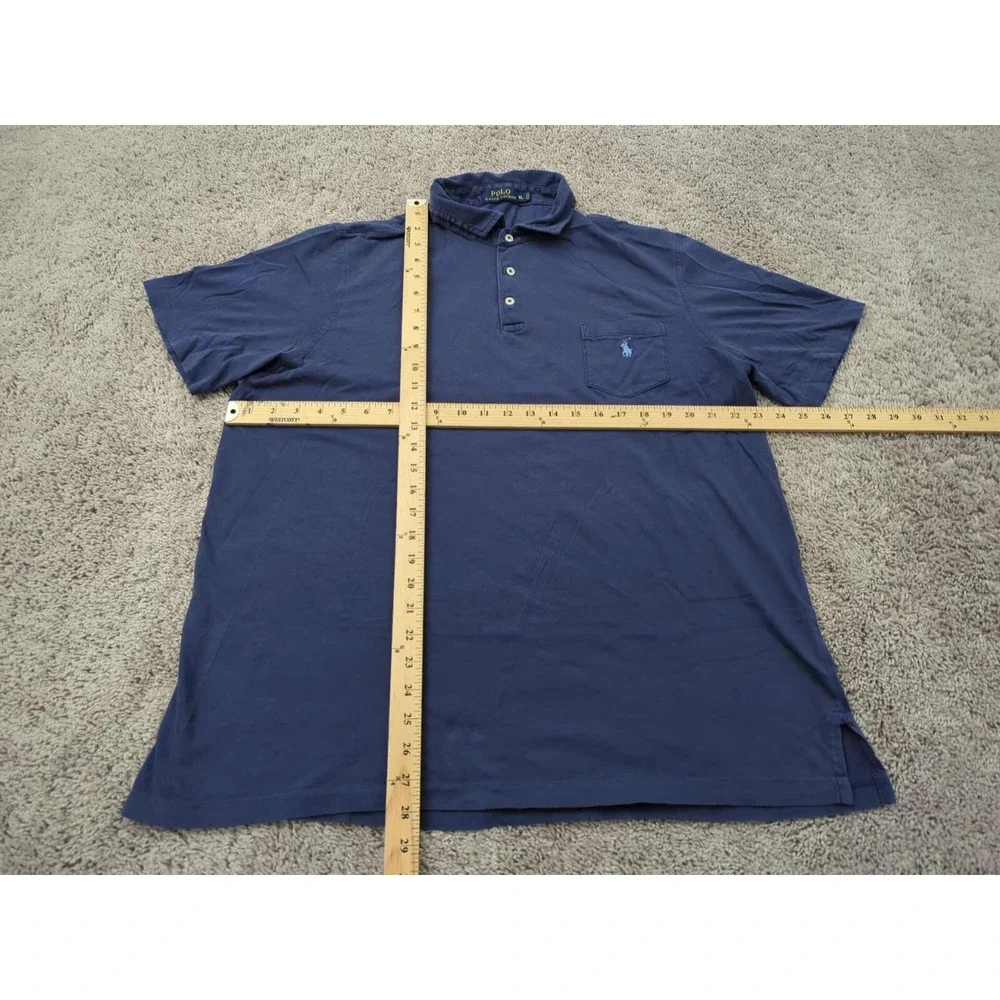Polo Ralph Lauren Polo Shirt Mens XL Blue‎ Short Sleeve Golf Preppy Casual